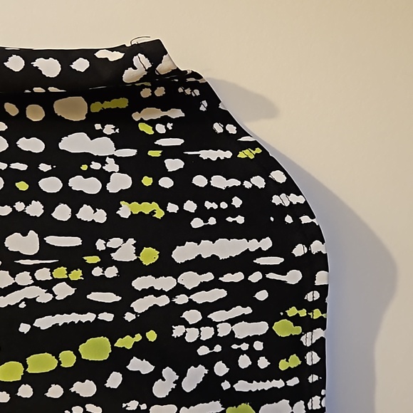 Women's Petite Large Pull Over Mid Sleeves Stretch Black, Gray, Green Top #W-550 - Picture 4 of 12